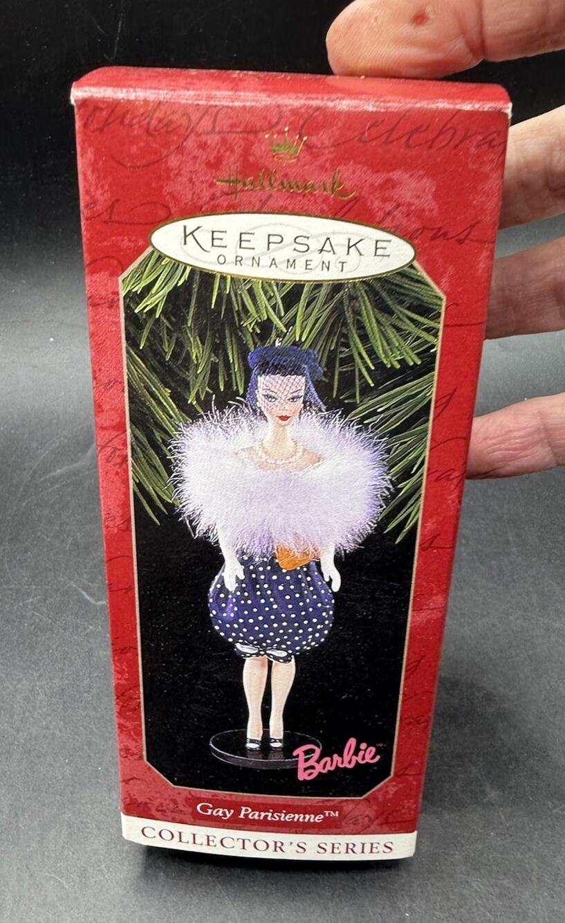 1999 Hallmark Ornament Gay Parisienne Barbie Collector's Series #6 MIB! -31D